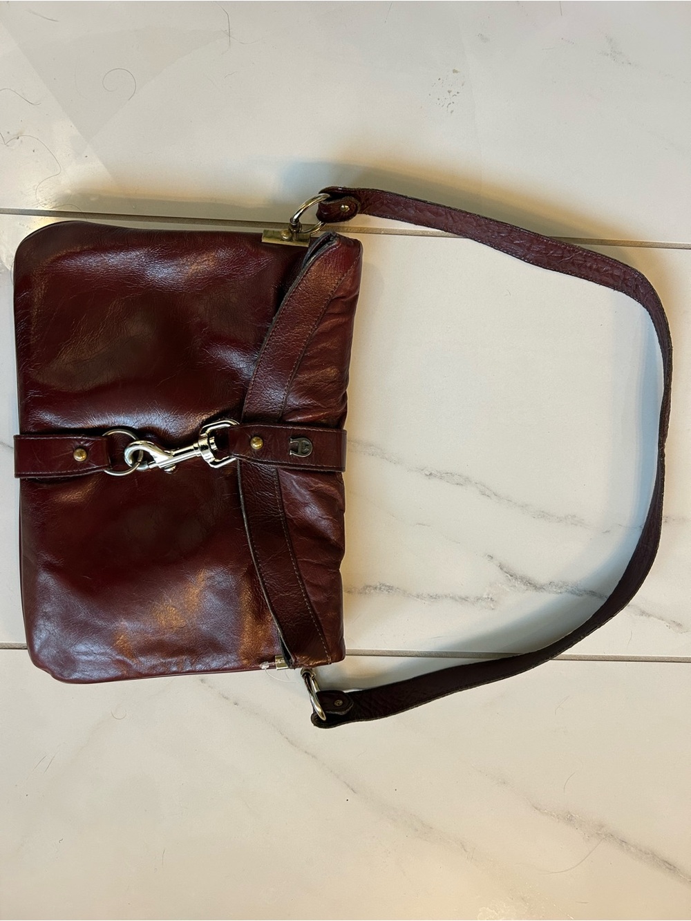 Vintage Handmade Etienne Aigner in Oxblood Tone Leather